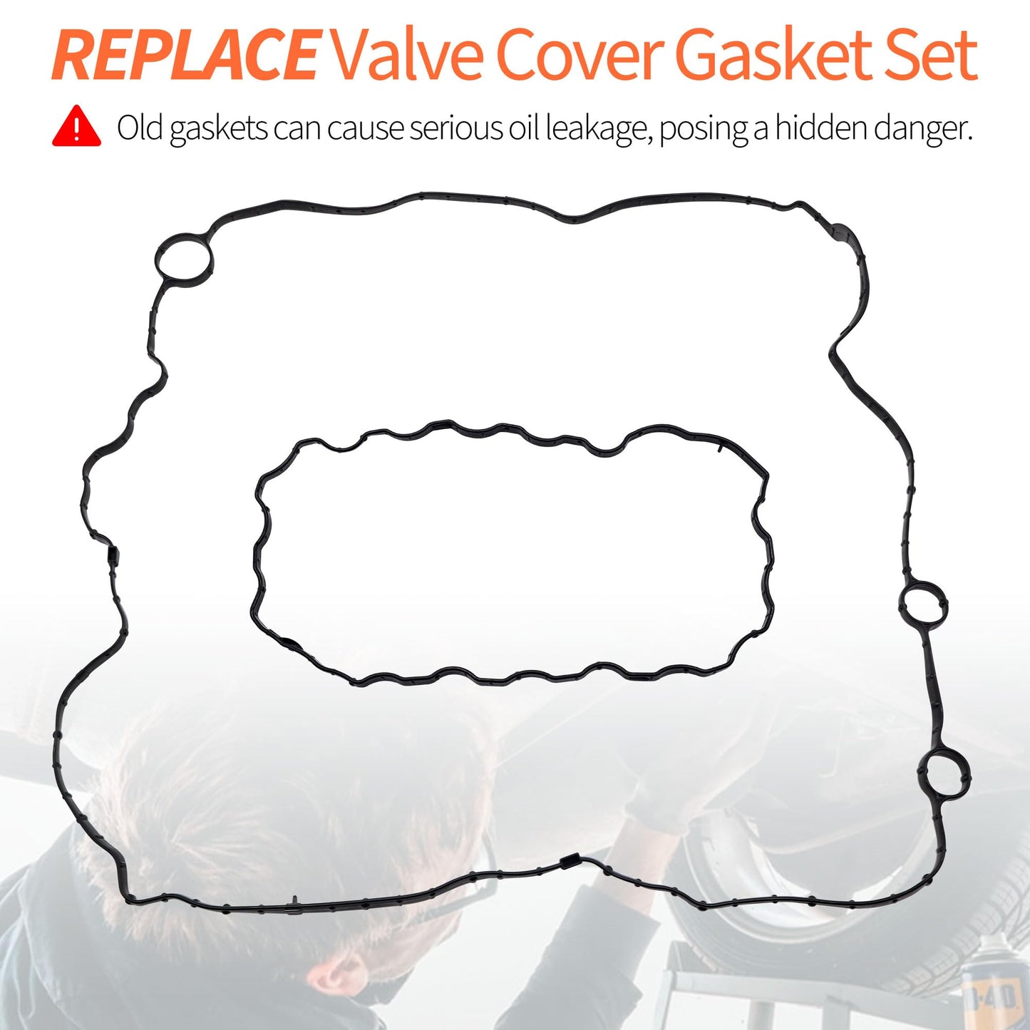 HiSport Engine Valve Cover Gasket - Compatible with Buick Encore Compatible with Chevy Cruze Equinox Malibu Trax Volt Compatible with GMC Terrain 1.4L 1.5L 2016-2022 - Replace 12636177