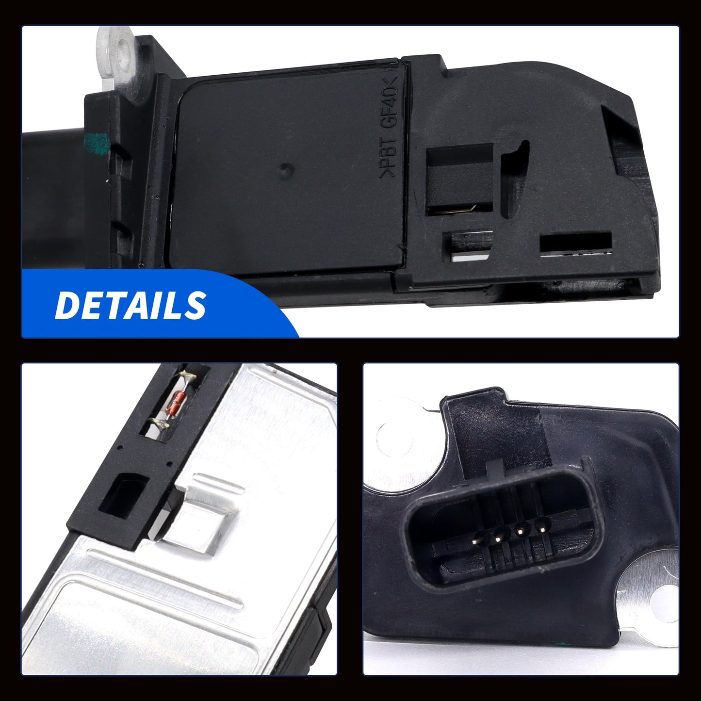 HiSport BR31-12B579-AA Mass Air Flow Sensor - Compatible with Ford E-350 E-450 Expedition Explorer Lincoln Makr LT MKS MKT Navigator Replaces BR3Z-12B579-A