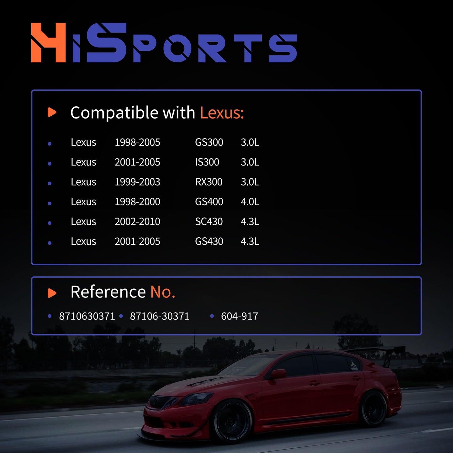 HiSport HVAC Air Door Actuator - Compatible with Lexus 1998-2005 GS300 2001-2005 IS300 1999-2003 RX300 3.0L 1998-2000 GS400 4.0L 2002-2010 SC430 2001-2005 GS430 4.3L - Replace 8710630371