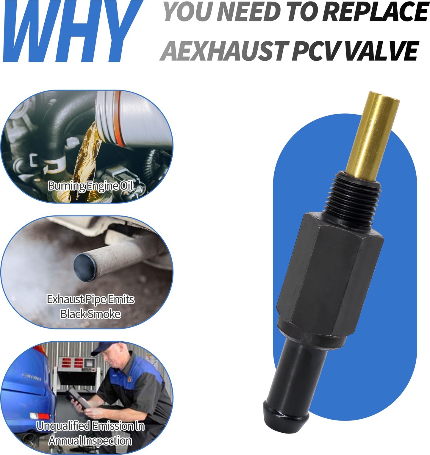 HiSport 0450339 PCV Valve - Compatible with Hyundai Accent 2001-2011 Kia Rio 2006-2011 Rio5 2006-2011