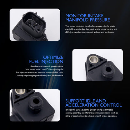 HiSport MAP Manifold Absolute Pressure Sensor - Compatible with Acura Honda Saturn Replaces 37830-PGK-A01 079800-5410 12581972