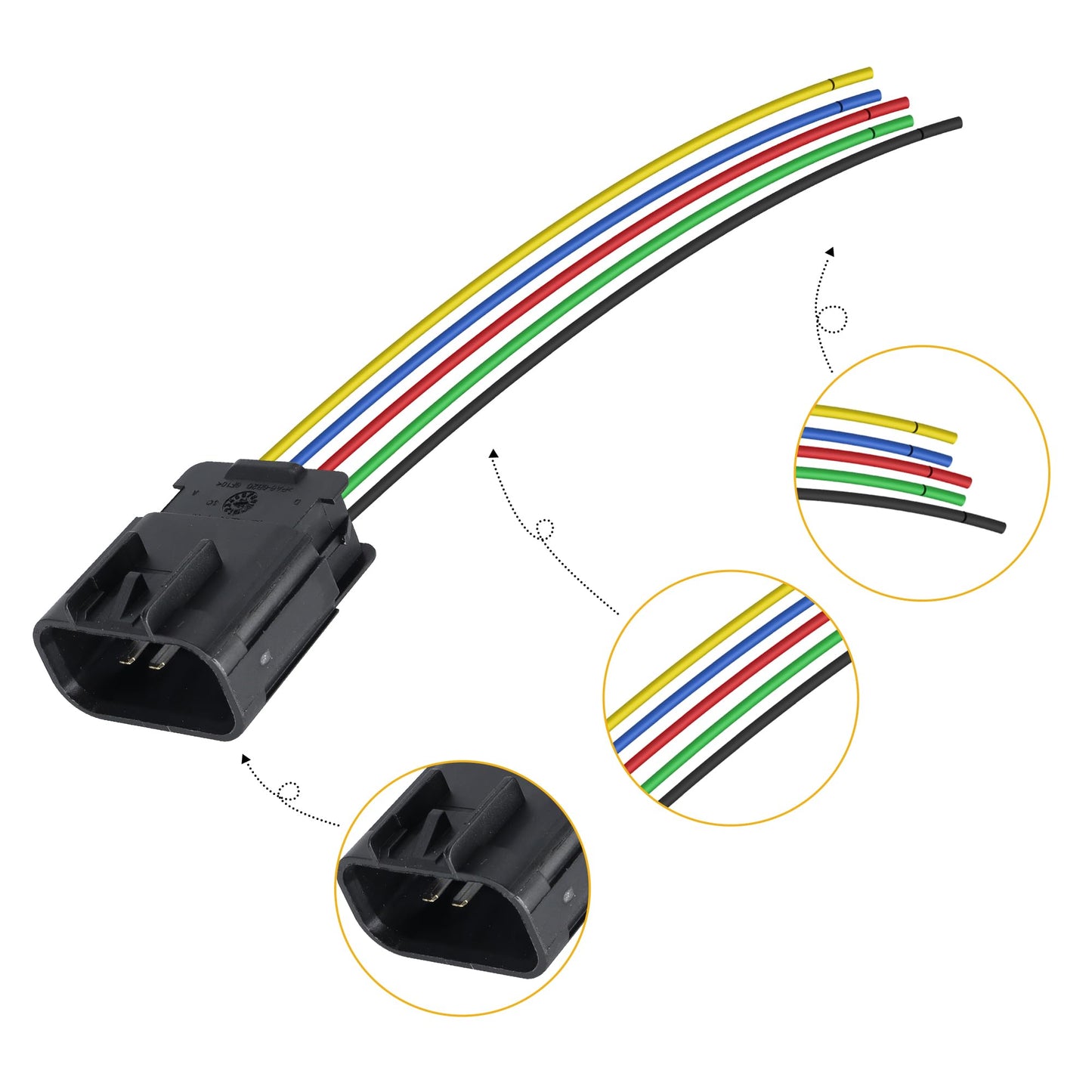 HiSport Headlights Connector Pigtail Plug Replacement for Chevrolet Silverado 2007-2014 Male and Femail Headlights Left and Right Connector Wire£¬Repalce 22853027, 22853028