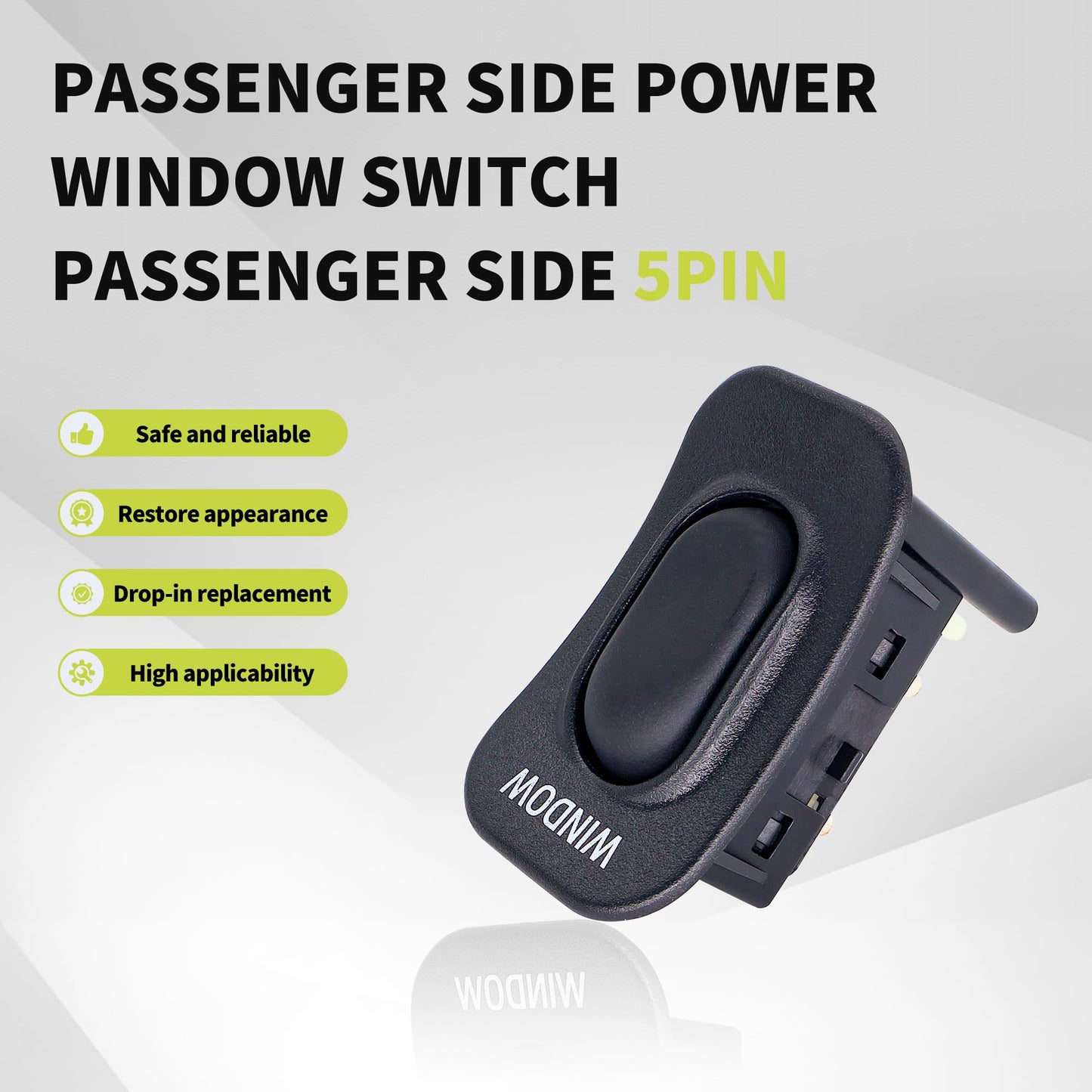 HiSport F57Z14529A Window Switch Control Button Passenger Side - Compatible with Ford Ranger 1995 1996 1997 1998 1999 2000 2001 2002 2003 2004 2005 2006 2007 - Replace SW7081