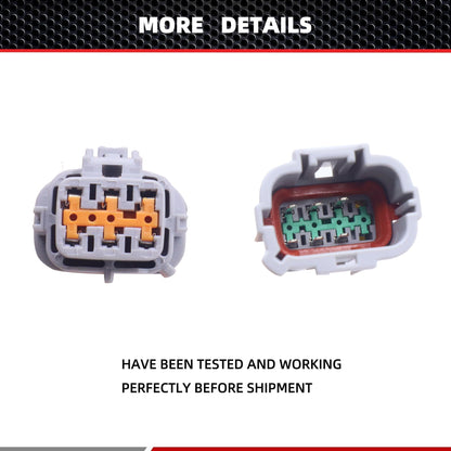 HiSport 2PCS Headlight Conversion Adapters Compatible with Nissan 350z 2003 2004 2005 HID Wiring 8 to Halogen 6