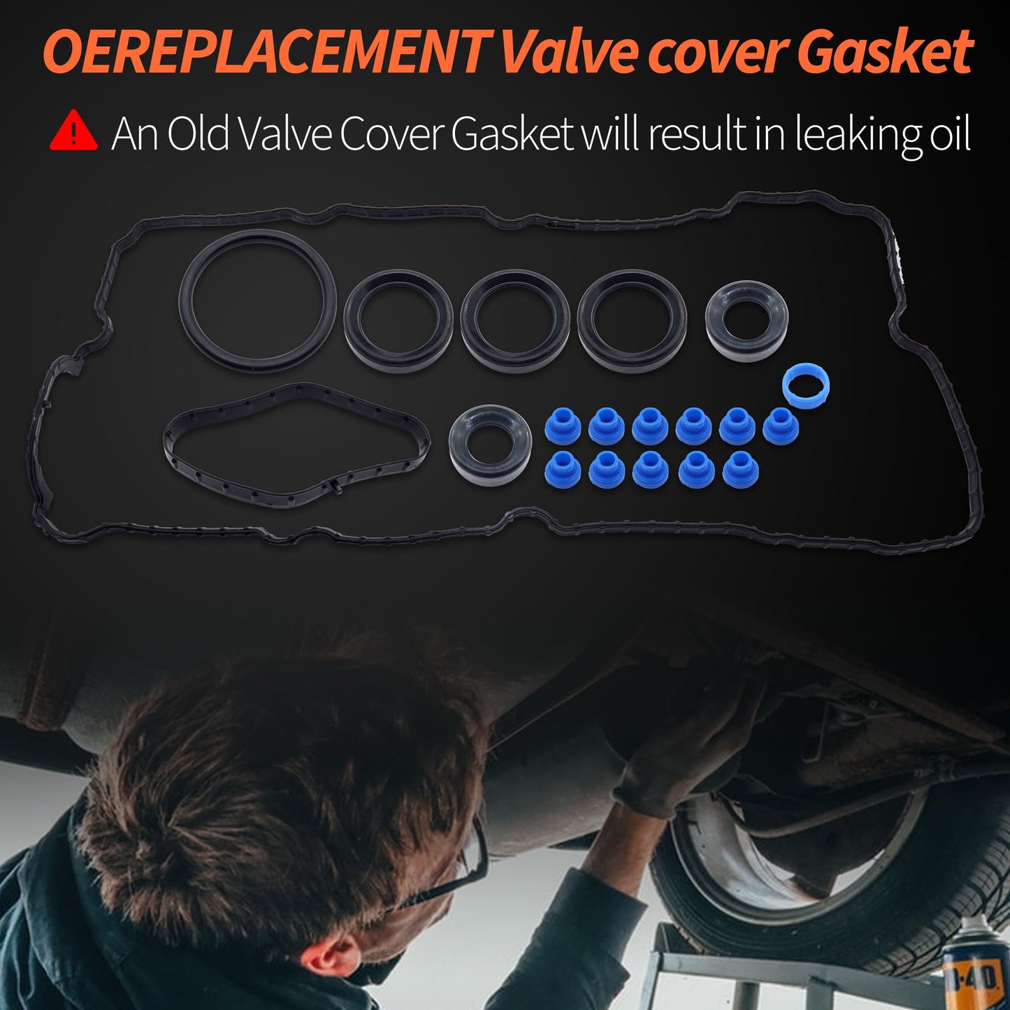 HiSport Valve Cover Gasket Set - Compatible with 2015 2016 Ford F-150 3.5L - Replace VS50887R