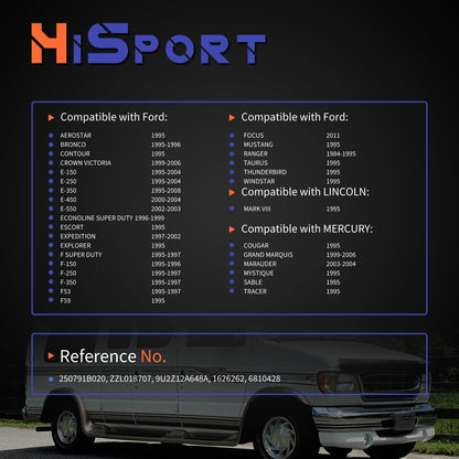 HiSport 3L8Z-12A648-AA Engine Coolant Temperature Sensor - Compatible with Ford Mercury Mazda Replaces 3L8A12A648AA 5HZ9030B 4346360