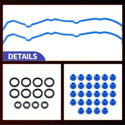HiSport Engine Valve Cover Gasket Set - Compatible with Ford Mustang 2011-2017 F-150 2011-2014 5.0L - Replace VS50811R