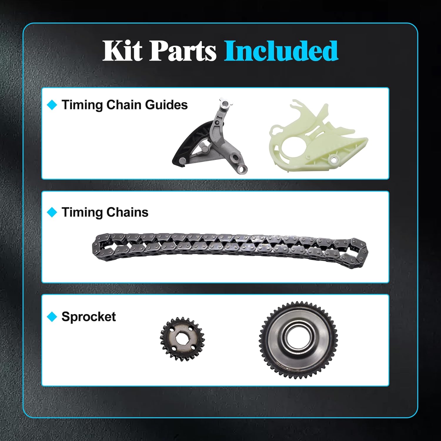 HiSport Engine Oil Pump Timing Drive Chain Set - Compatible with BMW 320i 328i xDrive 428i 528i X1 xDrive28i X3 xDrive28i X4 xDrive28i - Replace 11417605366 11417605367