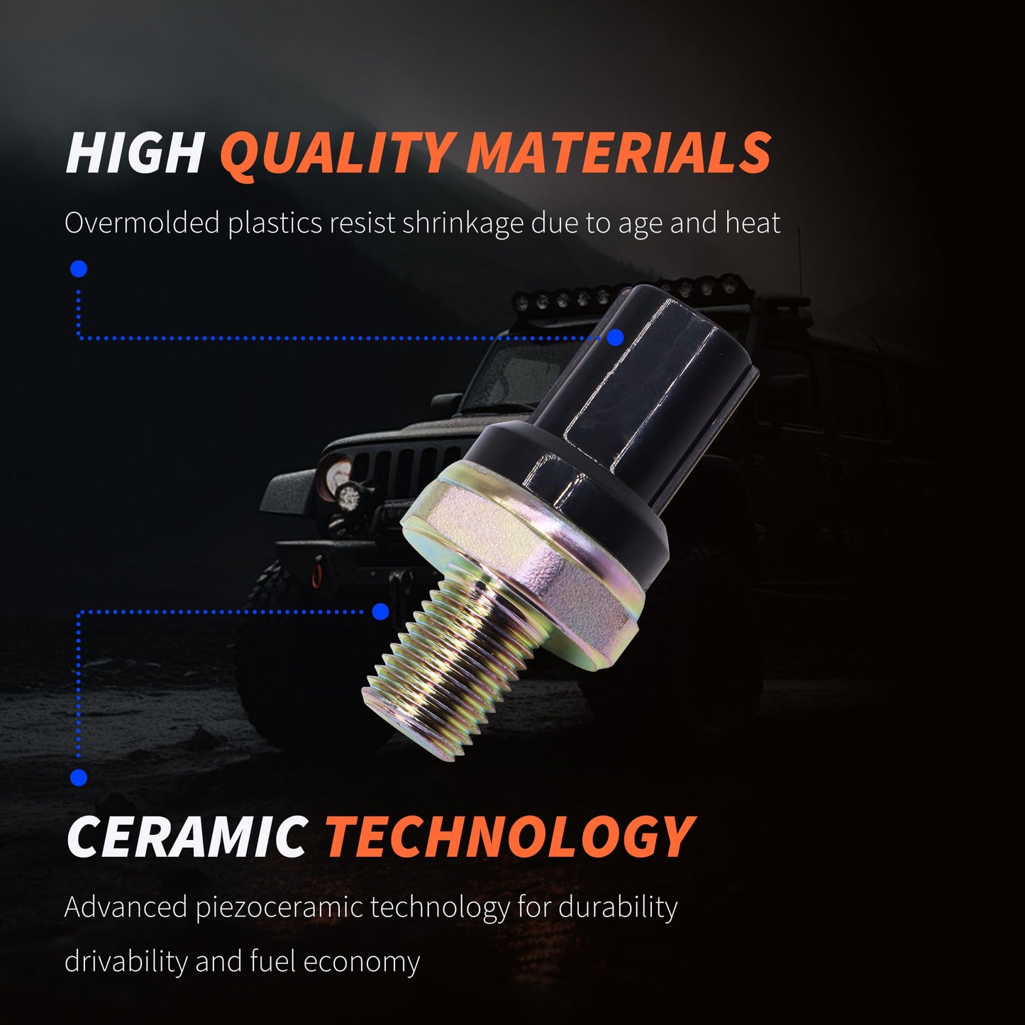 HiSport 30530P8FA01 Knock Detonation Sensor - Compatible with Acura CL MDX RL TL Honda Accord Odyssey Pilot Ridgeline Saturn Vue 1999-2010 3.0L 3.2L 3.5L - Replace 5S2136 KS102 KS102T