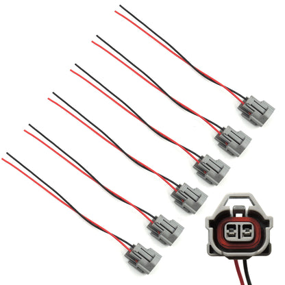 HiSport Fuel Injector Connector Harness Plug EV1 EV6 EV14 Compatible with Toyota (Pack of 6)