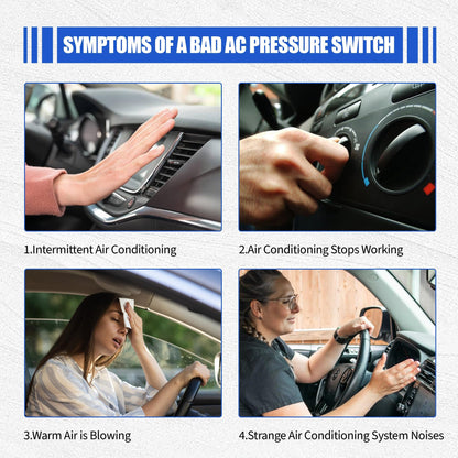 HiSport SW-10101C A/C Air Conditioner Pressure Sensor Switch Compatible with Lincoln MKT MKX MKC Aviator Continental Mark LT, Ford Edge Escape Mustang F-650 Fiesta Bronco Explorer Fusion Maverick