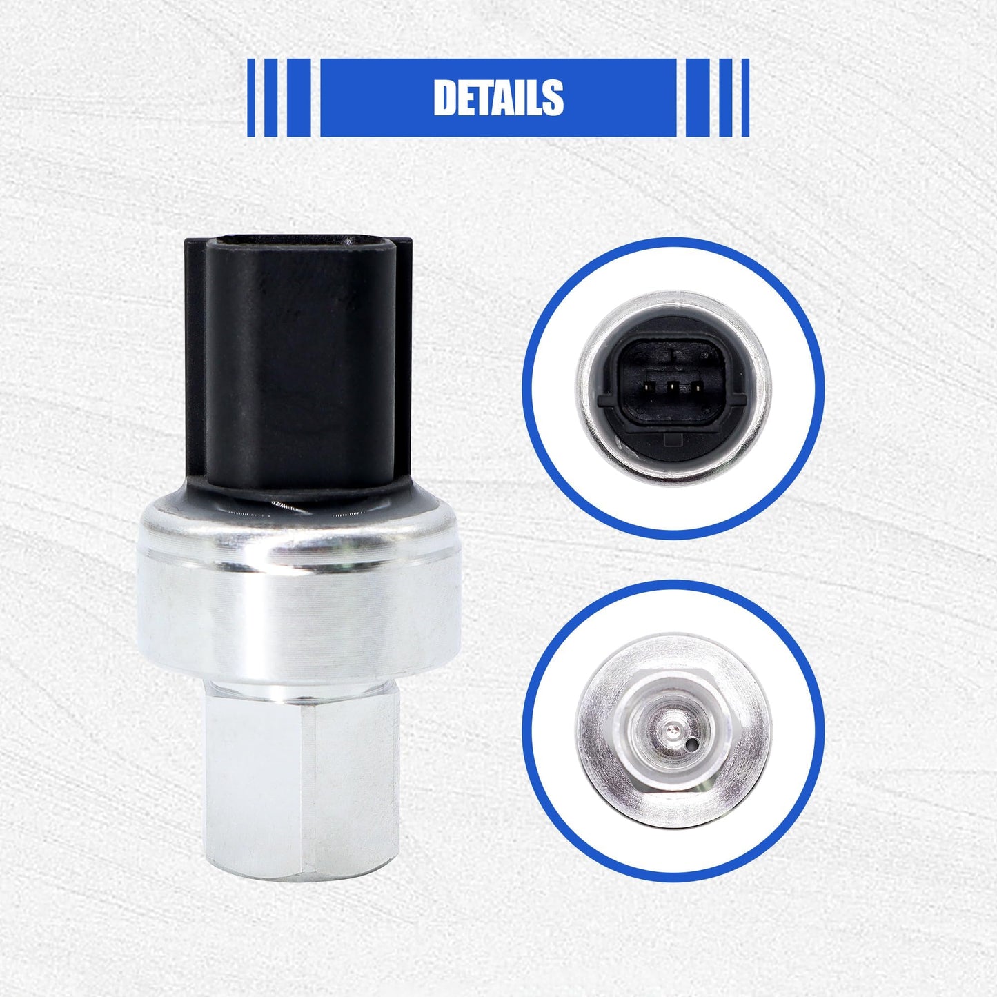 HiSport SW-10101C A/C Air Conditioner Pressure Sensor Switch Compatible with Lincoln MKT MKX MKC Aviator Continental Mark LT, Ford Edge Escape Mustang F-650 Fiesta Bronco Explorer Fusion Maverick