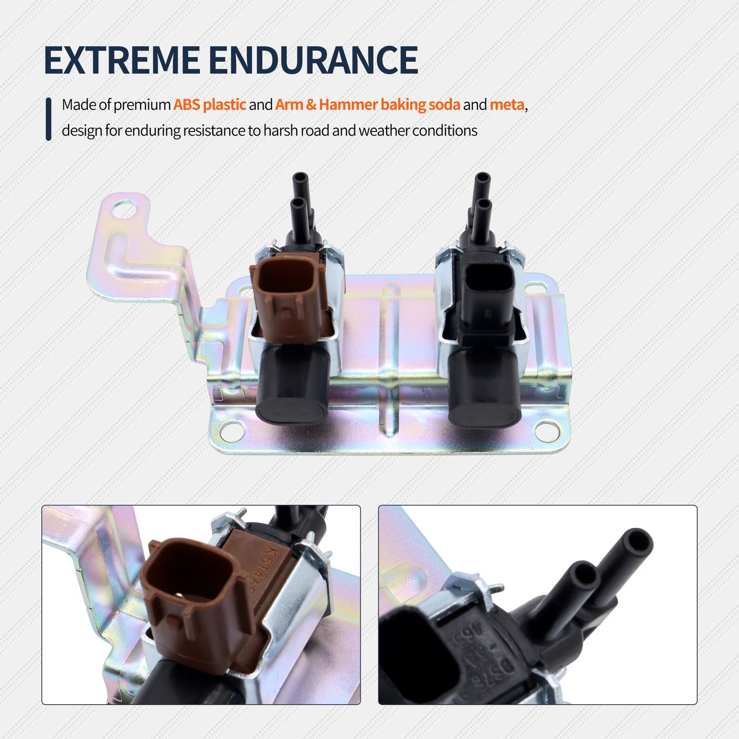 Hisport 4M5G-9A500 Intake Manifold Vacuum Runner Solenoid Valve Compatible with Maz-da 3 5 6 CX-7 K5T46597 Replaces K5T81777 K5T46597 LF82 1627 LF82 8112 LF8218741 LF82-18-741