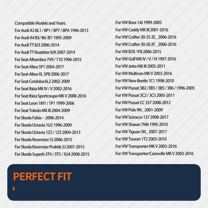 HiSport Turbo Boost Pressure Solenoid Converter Valve 1K0906627A - Compatible with AUDI A3 VOLKSWAGEN BEETLE GOLF ETTA 2004-2014 - Replaces 1J0906627B 1J0906627B 1K0906627E 9A790662700 9A790662700