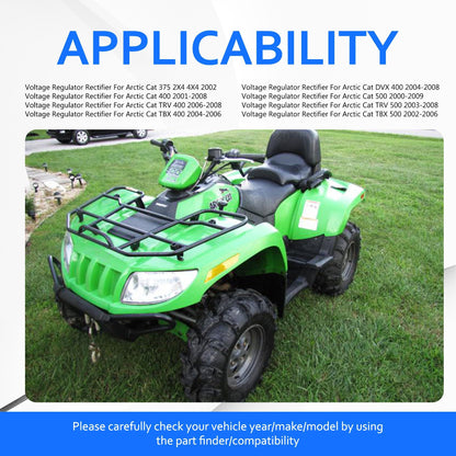 HiSport 3402-682 Voltage Regulator Rectifier Compatible with Arctic Cat 375 2X4 4X4 2002 400 2001-2008 TRV 400 2006-2008 TBX 400 2004-2006 DVX 400 2004-2008 500 2000-2009 TRV 500 2003-2008 TBX 500