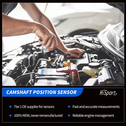 HiSport 96253544 Engine Camshaft Position Sensor Compatible with Chevrolet Aveo 2004-2018, Aveo5 2006-2011 & Pontiac G3 2009-2010, Wave 2005-2008, Wave5 2005-2007, L4 1.6L Replacement Part