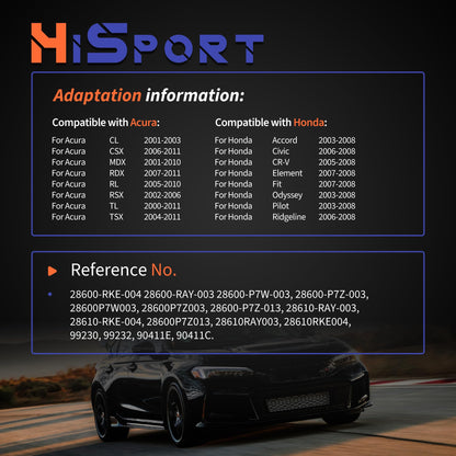 HiSport Transmission Pressure Switches 28600-RKE-004 28600-RAY-003 Compatible with Acura Honda MDX RL Odyssey Pilot Ridgeline 3.5L Automatic Transmission 2ND - 3RD Gear Oil Pressure Sensor Switch 2PCS