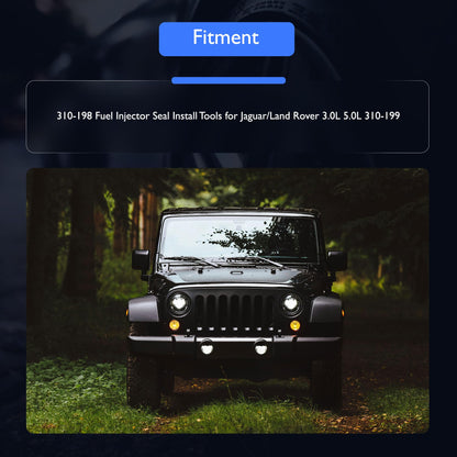 HiSport 310-198 310-199 Fuel Injector Seal Install Tools Replacement for Land Rover/Jaguar 3.0L & 5.0L Engines Fuel Injector Teflon Seals