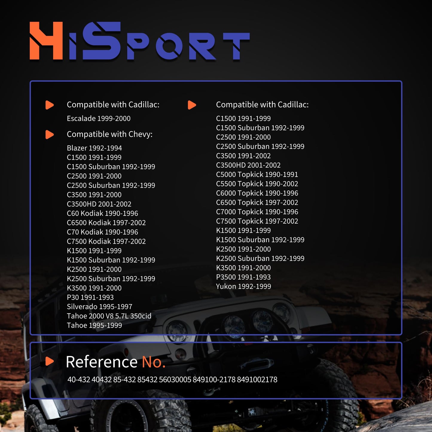 HiSport New Front Windshield Wiper Motor - Compatible with Cadillac Chevy GMC Escalade C1500 C2500 Suburban C3500 C3500HD Kodiak C6500 C70 C7500 K1500 1990-2002 - Replace 12368702