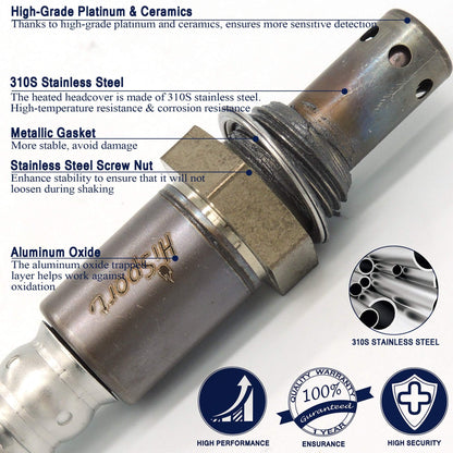 HiSport Oxygen Sensor - Upstream Heated O2 Sensor, 4-Wire Air Fuel Ratio, Sensor 1 Front B1S1 Before Catalytic Converter Located, Compatible with Acura TSX 2.4L 2004-2008 Replacement for 234-9066