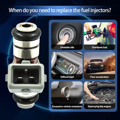 HiSport Racing Fuel Injector IWP043 Replacement for Ducati Monster 696 SS800 M620 Weber Marelli Motorcycle (pack of 2)