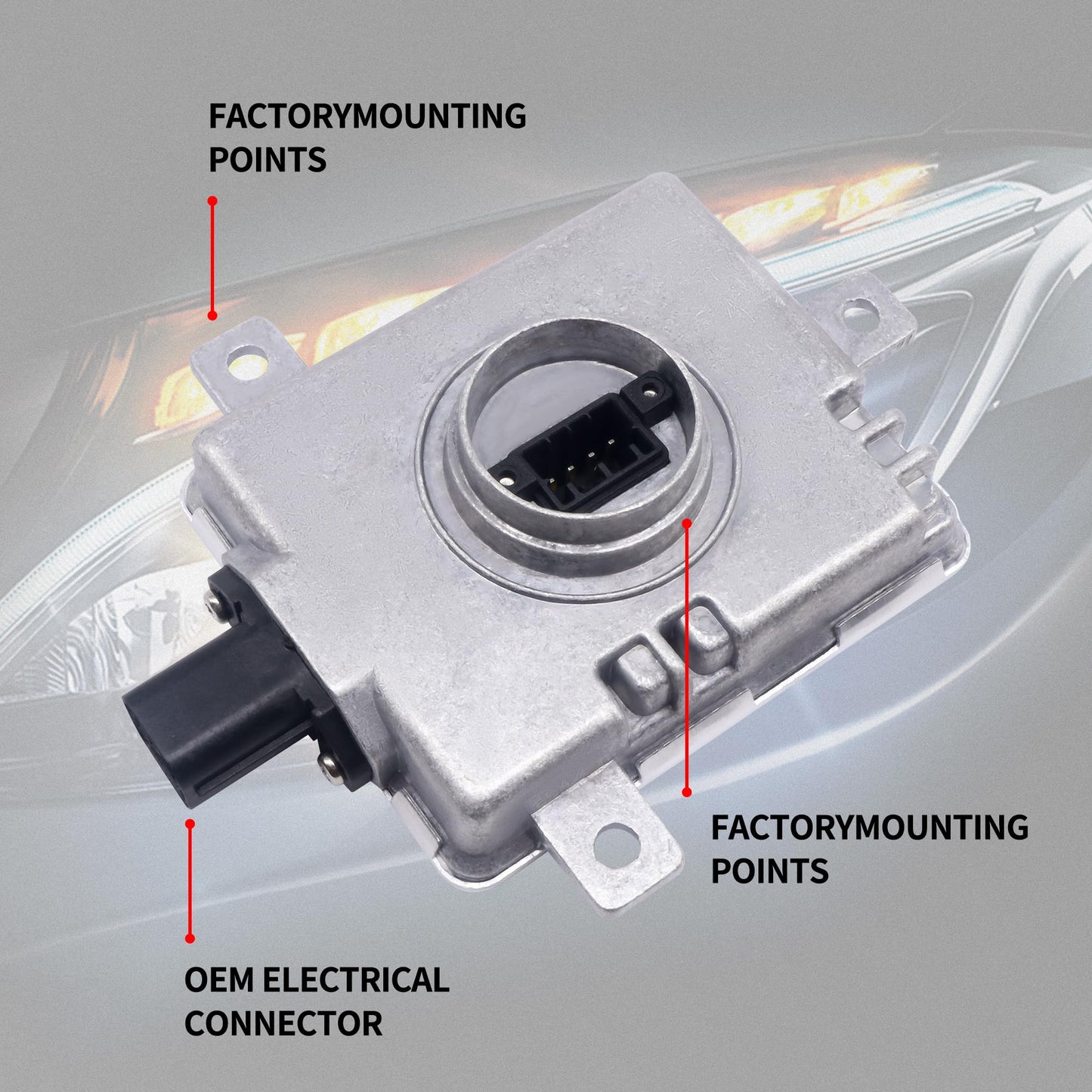 HiSport D2S D2R Xenon HID Headlight Ballast Control Module Unit Compatible with Acura Honda Mazda Mitsubishi W3T19371 W3T15671 W3T13072