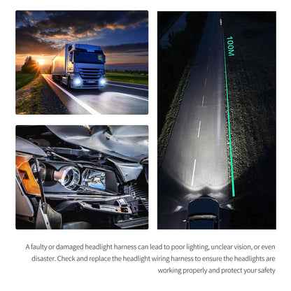 HiSport 68364272AA 2PCS Halogen Headlight Connector Harness Pigtail Compatible with Dodge Charger 2015-2018