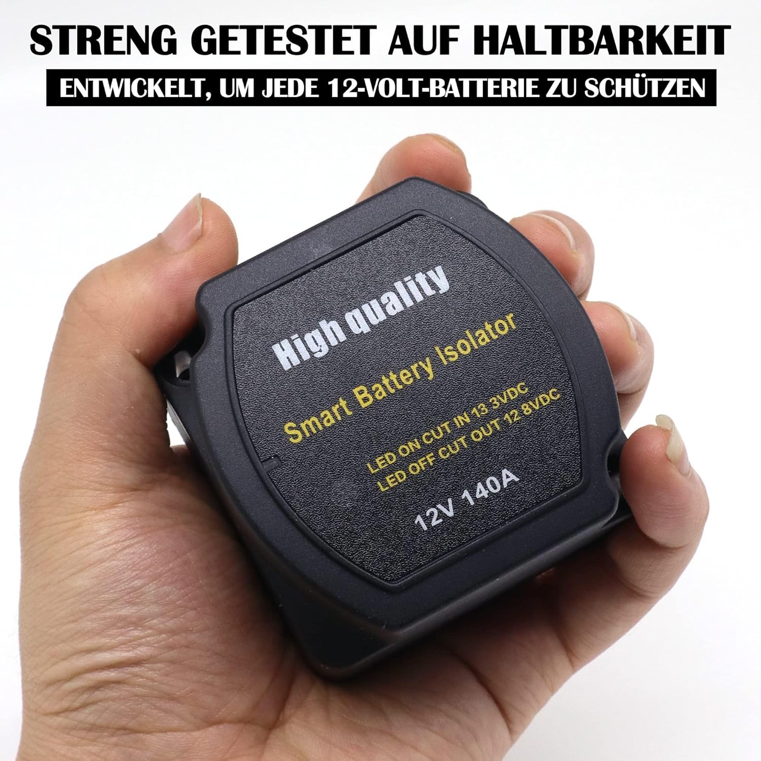 HISports 140A Spannung empfindliches Relais (VSR),Batterietrenner,IP67 Doppelbatterie Isolator Automatisches Batterie Trennrelais Kompatibel mit KFZ ATV UTV Wohnmobil Boot Wagen