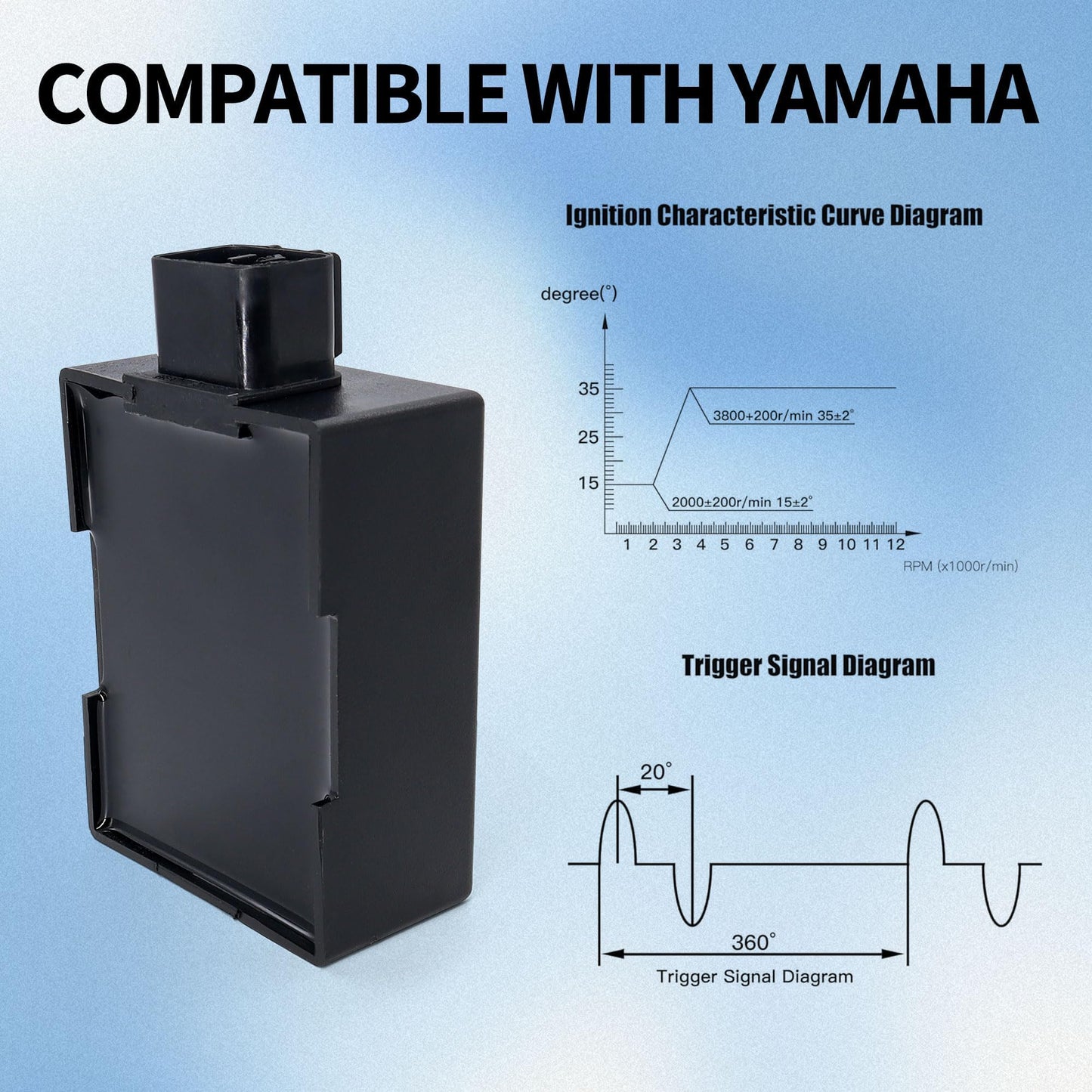 HiSport CDI Module Box - Compatible with Polaris Hawkeye 300 400, Ranger 400 425 500, Scrambler 500, ATP 500, Sportsman 400 500, Replaces 3089238 3090232