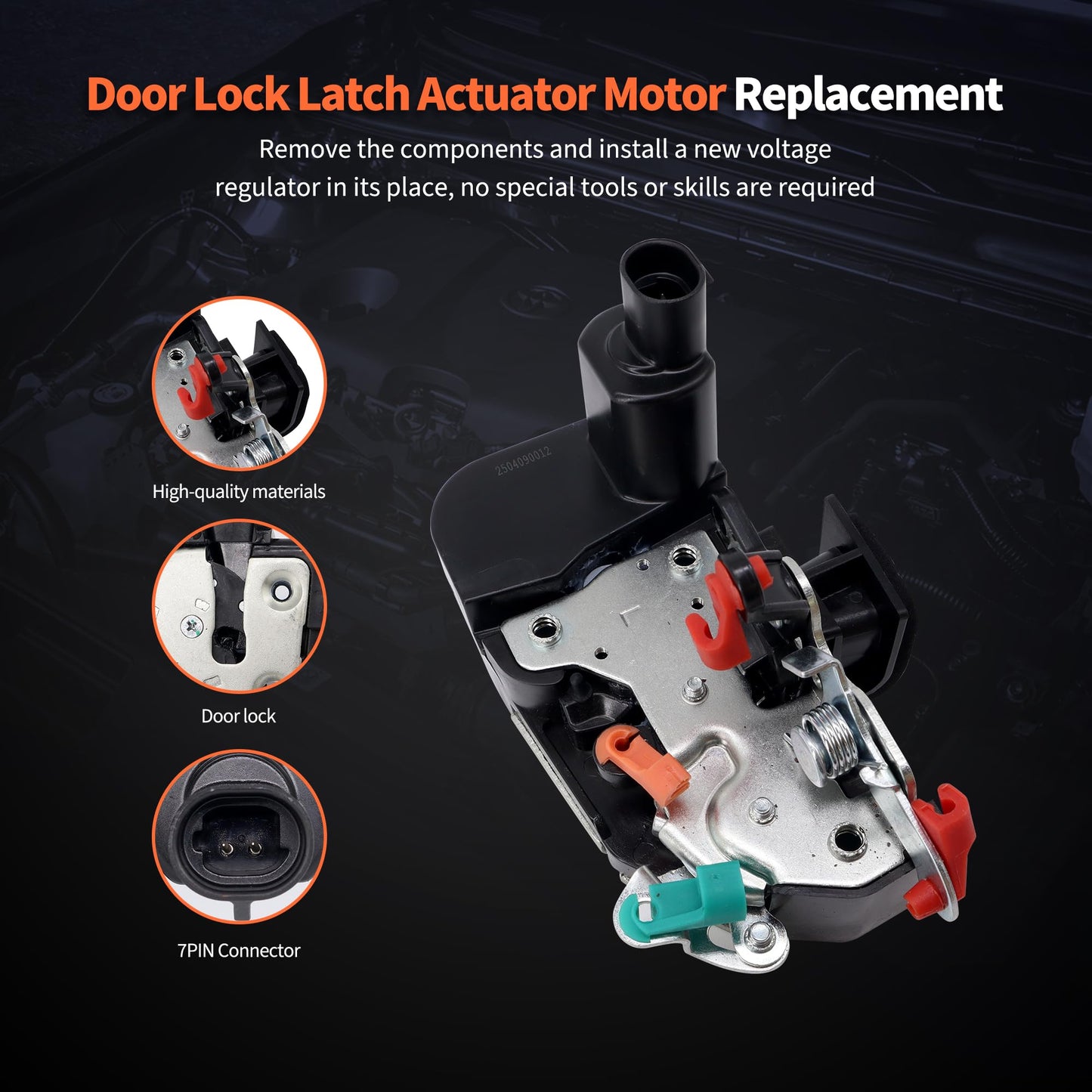 HiSport Door Lock Latch Actuator Motor Front Driver Side 931634 931-634 Compatible with Dodge Ram 1500 2500 3500 Pickup 1994-2002, Replacement for 55076291AB 55075357 55076077