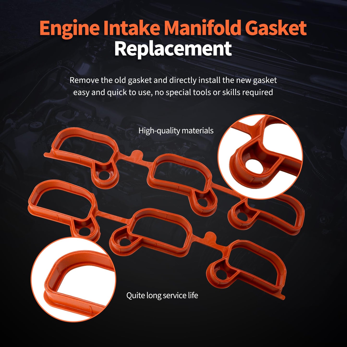HiSport Engine Intake Manifold Gasket - Compatible with BMW 320I 323CI 323I 325CI 325I 325XI 328CI Replaces 11611436631 21006001071