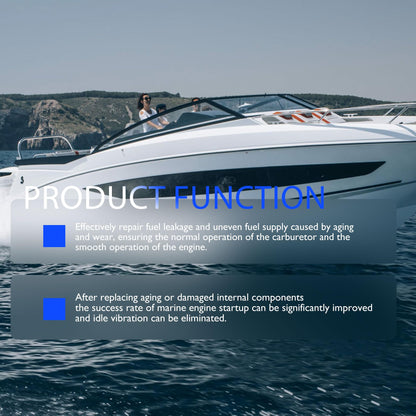 HiSport Boat Motor Carburetor Repair Kit - Compatible with Mercury Mercruiser Quicksilver Outboard Engine 8HP 9.9HP - Replace 8M0044576