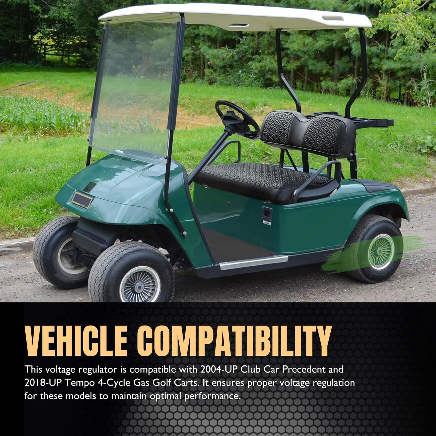 HiSport Club Car Voltage Regulator - Compatible with 2004-up Club Car Precedent 2018-up Tempo 4-Cycle Gas Golf Cart Replaces 102803301 102515901