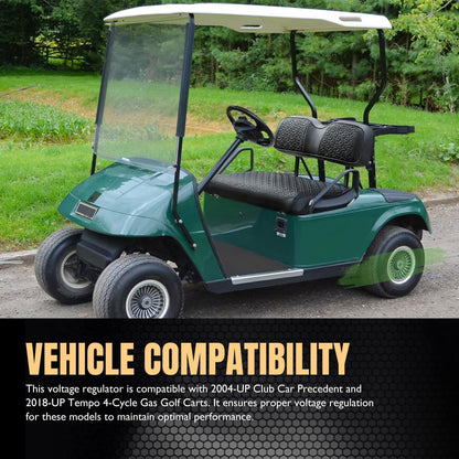 HiSport Club Car Voltage Regulator - Compatible with 2004-up Club Car Precedent 2018-up Tempo 4-Cycle Gas Golf Cart Replaces 102803301 102515901