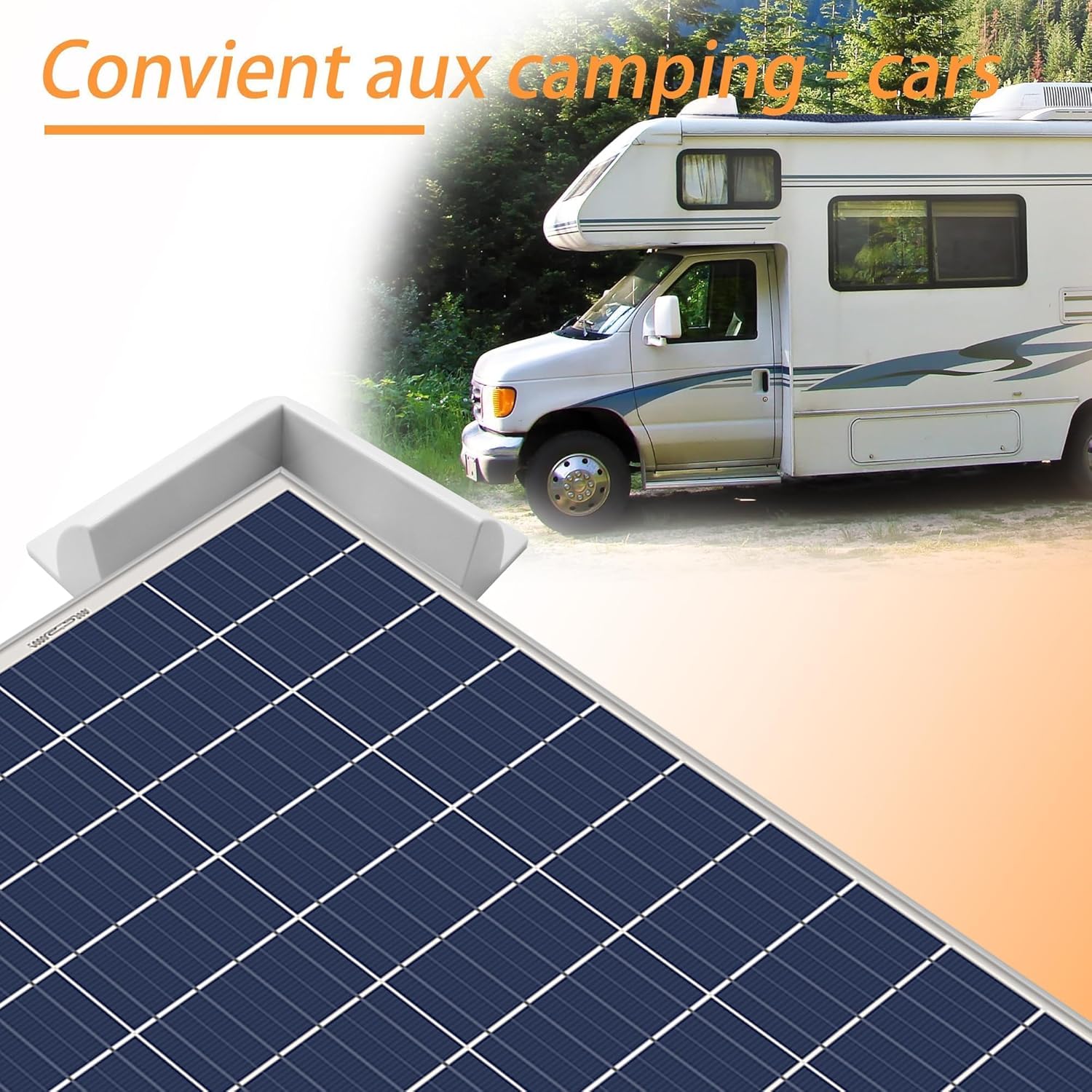 HISports Solarmodul Halterung ABS Kunststoff Bausatz 7 Stück Starkes Zubehör für Flachdach Solarplatten Wohnmobil Befestigung，Weiß