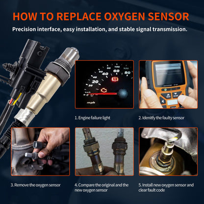 HiSport 0258007206 Oxygen Sensor Upstream - 5-Wire Heated O2 Sensor 590mm Length Compatible with Infiniti FX35 G35 Nissan Sentra Volvo, Replaces 250-25005