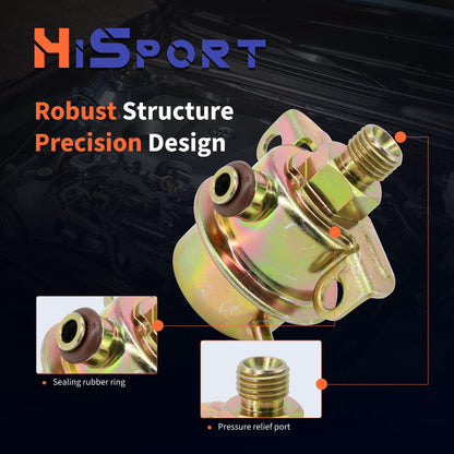 HiSport Fuel Pressure Regulator Auto Parts - Compatible with Ford Aerostar 1990-1997 Mazda B4000 1994-1998 Ranger 1989-1998 Explorer 1991-1998 Navajo 1991-1994 Replaces PR4083 143-217