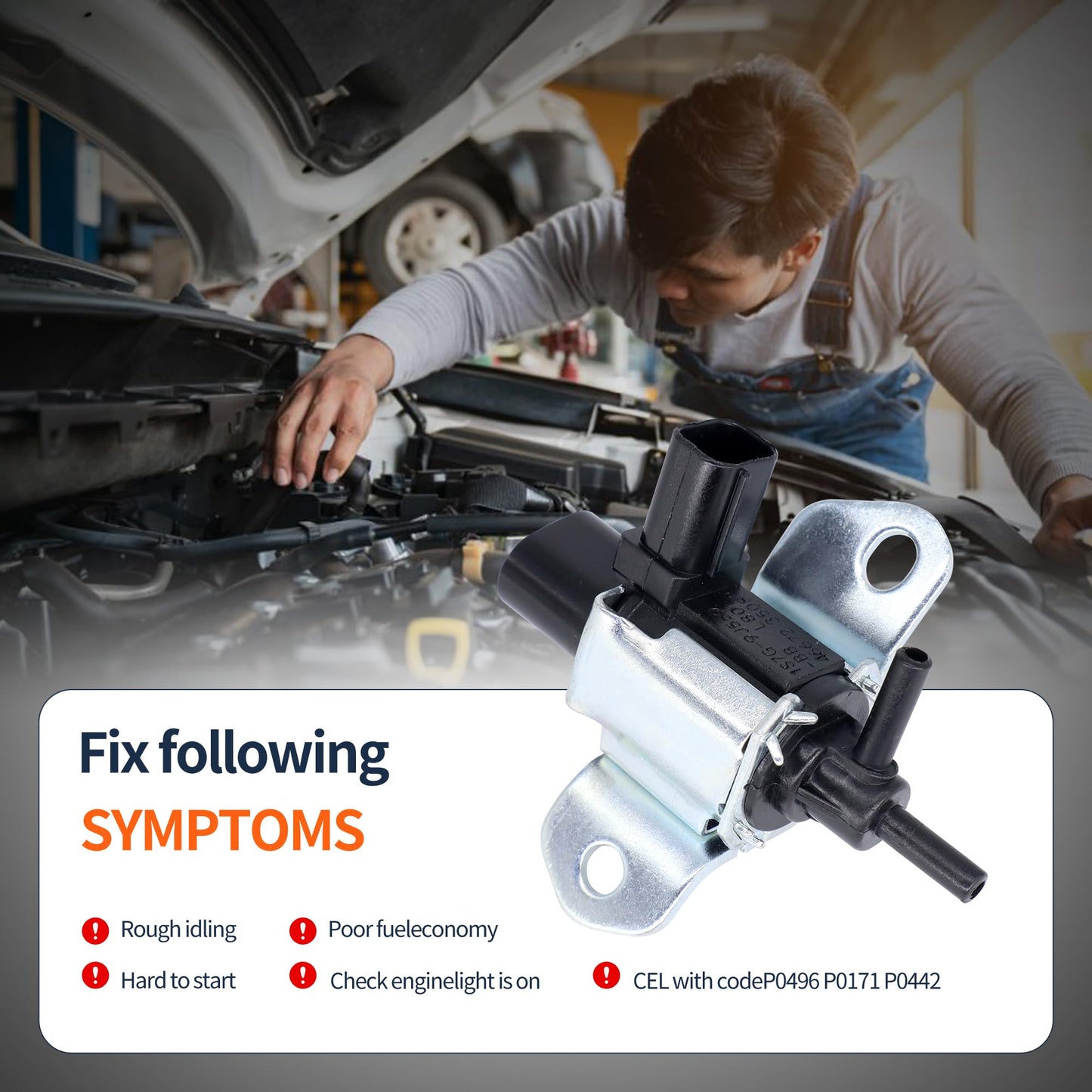 Hisport Intake Manifold Runner Control Valve 911-907 - Compatible with Ford Escape Focus Fusion Mazda 3 5 6 MX-5 Miata Mercury Mariner Milan 2003-2015 - Replaces L301-18-741 L80118741 1S7G-9J559-BB