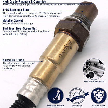 HiSport Wideband Oxygen Sensor Compatible with Porsche Cayenne BMW X5 Dodge Attitude Audi A3 TT Ford Fiesta Lobo Hyundai Accent Veloster Kia Rio Soul Seat Freetrack Leon Replaces 234-5107