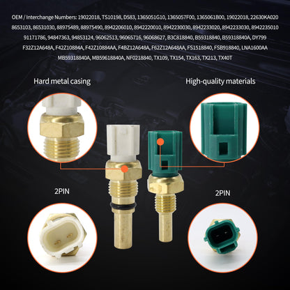 HiSport Engine Radiator Coolant Fan Switch Temperature Sensor Kit - Compatible with Toyota Camry MR2 Lexus LS400 GS300 GS400 Replace 8942235010 8942833010