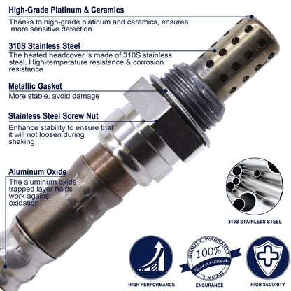 HiSport 350-34581 Heated O2 Oxygen Sensor Compatible with Buick Allure Enclave Rainier, Cadillac CTS DeVille, Chevrolet Avalanche, GMC Acadia, Isuzu Ascender, Pontiac G4 G5 G6, Saab 9-7X, Saturn Aura