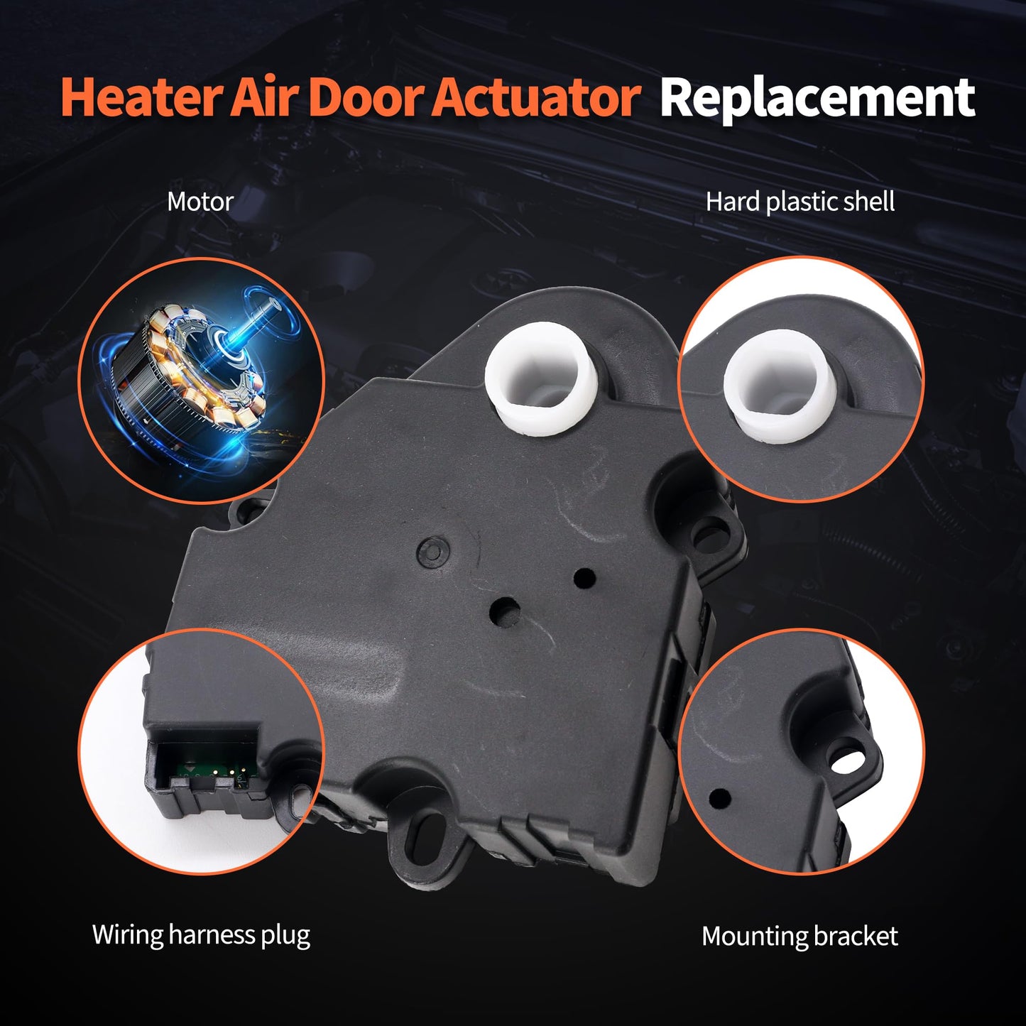 HiSport 604-116 HVAC Heater Blend Door Actuator - Compatible with Chevrolet GMC Pontiac Replaces 1572106 16167292 89018367