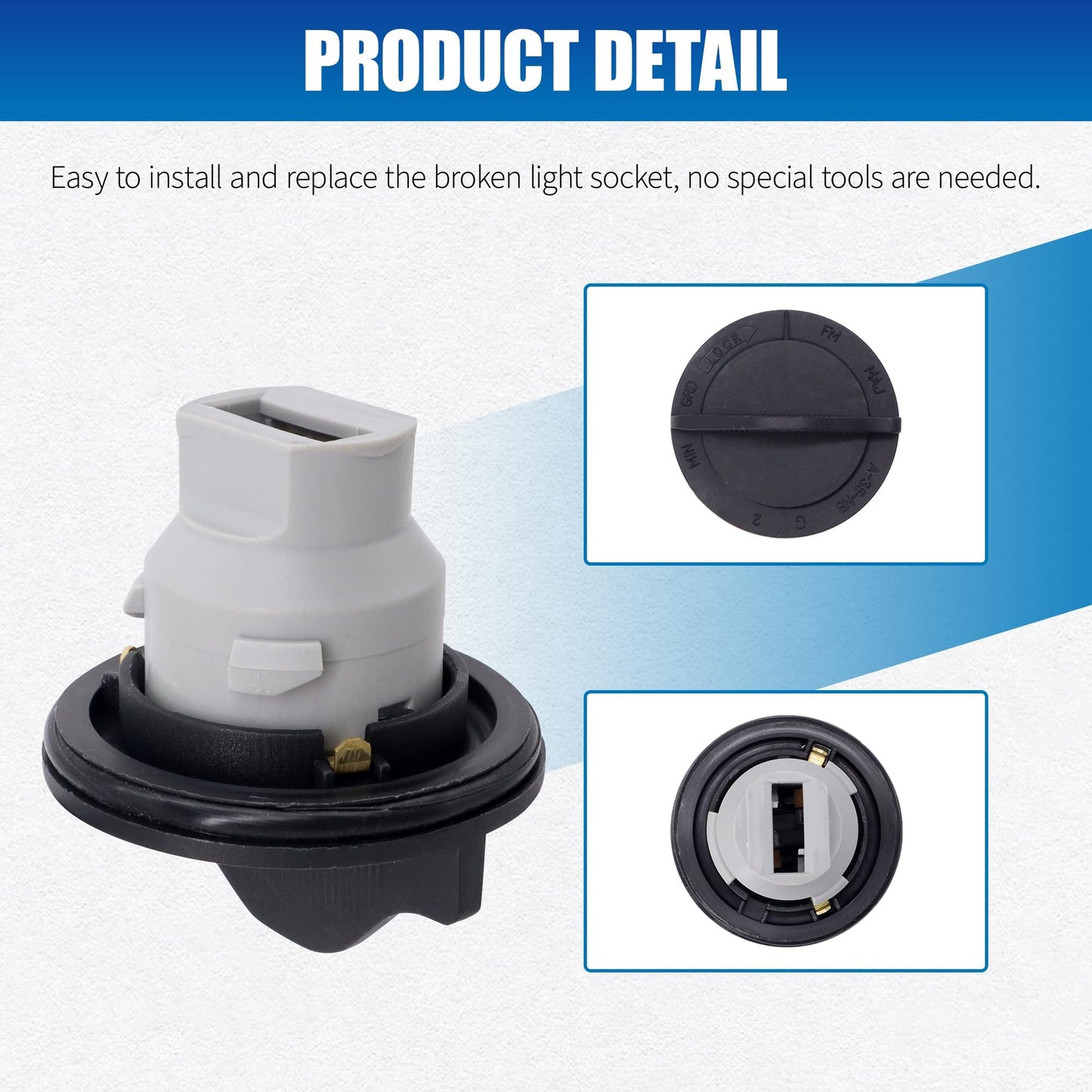 HiSport 84987048 Front Side Turn Signal Light Lamp Socket Compatible with Cadillac XTS 2013 2014 2015-2017, Chevrolet Chevy Blazer 2019-2022, Suburban 2015-2020, Tahoe 2015 2016 2017 2018 2019 2020