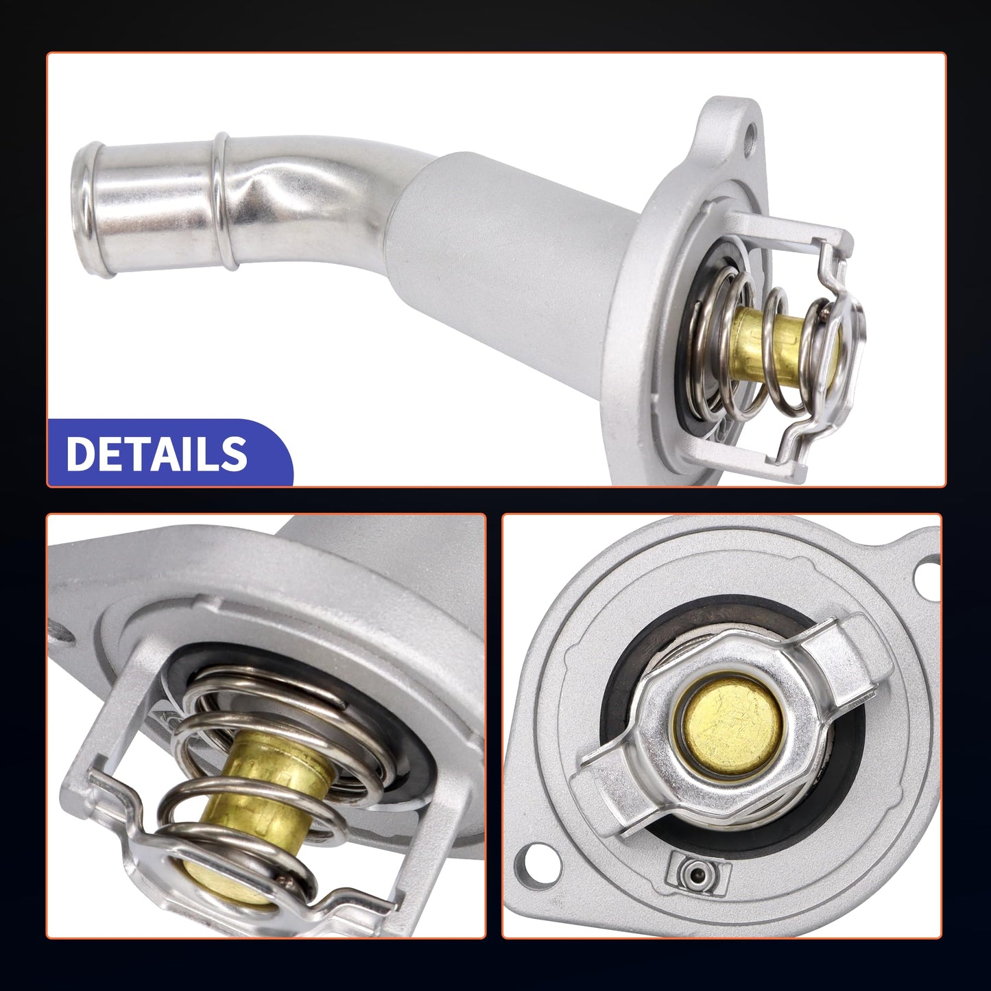 HiSport 902-800 Thermostat Housing Assembly - Compatible with Chevy Trailblazer 2002-2009 Trailblazer EXT 2002-2006 | GMC Envoy 2002-2009 Envoy XL 2002-2006 Envoy XUV 2004-2005