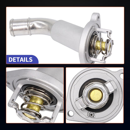 HiSport 902-800 Thermostat Housing Assembly - Compatible with Chevy Trailblazer 2002-2009 Trailblazer EXT 2002-2006 | GMC Envoy 2002-2009 Envoy XL 2002-2006 Envoy XUV 2004-2005