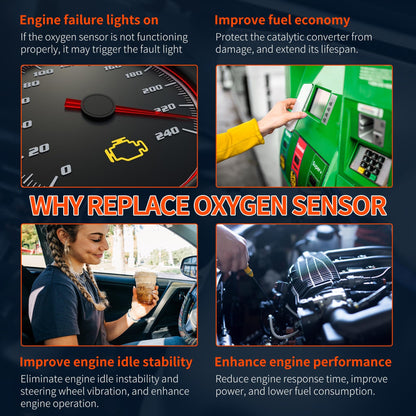 HiSport 250-24105 Downstream O2 Oxygen Sensor - Heated O2 Sensor Compatible with Acura EL 1997-2000 Integra 1996, 1997, 1998, 1999, 2000, 2001, Honda Civic 1998-2000 CR-V 1997-2001