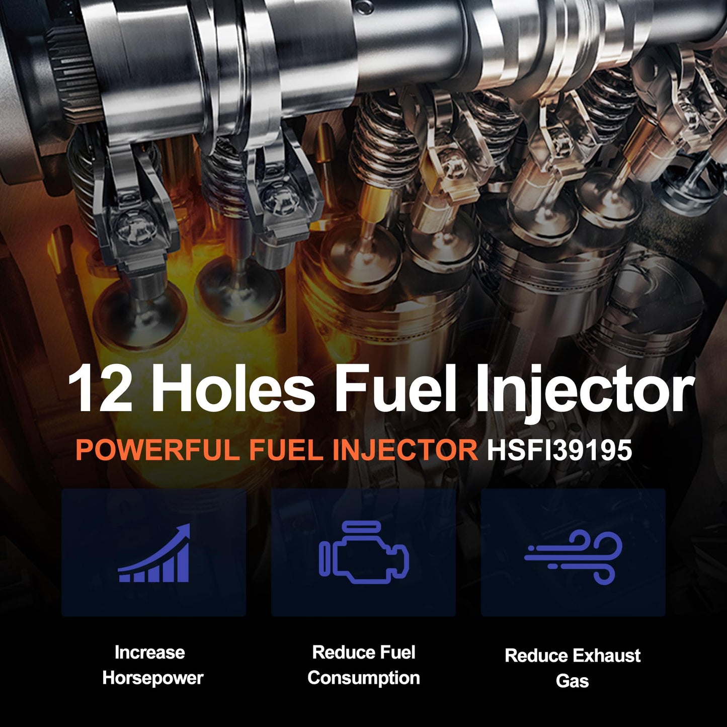 HiSport 4 Fuel Injectors 23209-39195 Compatible with Toyota 1.8L Prius V Plug-In Prime 2010-2015 Replacement for Lexus CT200h 2011-2015,12 Holes