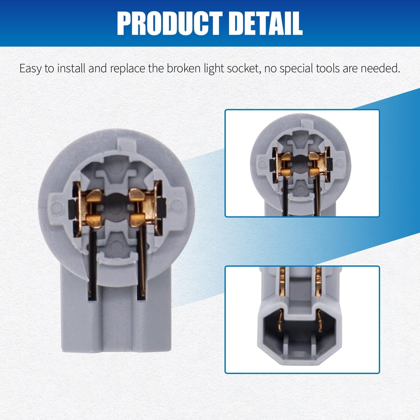 HiSport 2PCS 81275-12501 Tail Lamp Light Taillight Bulb Socket Sockets Compatible with Toyota RAV4 2013 2014 2015 2016 2.5L Replacement for OEM 8127512501