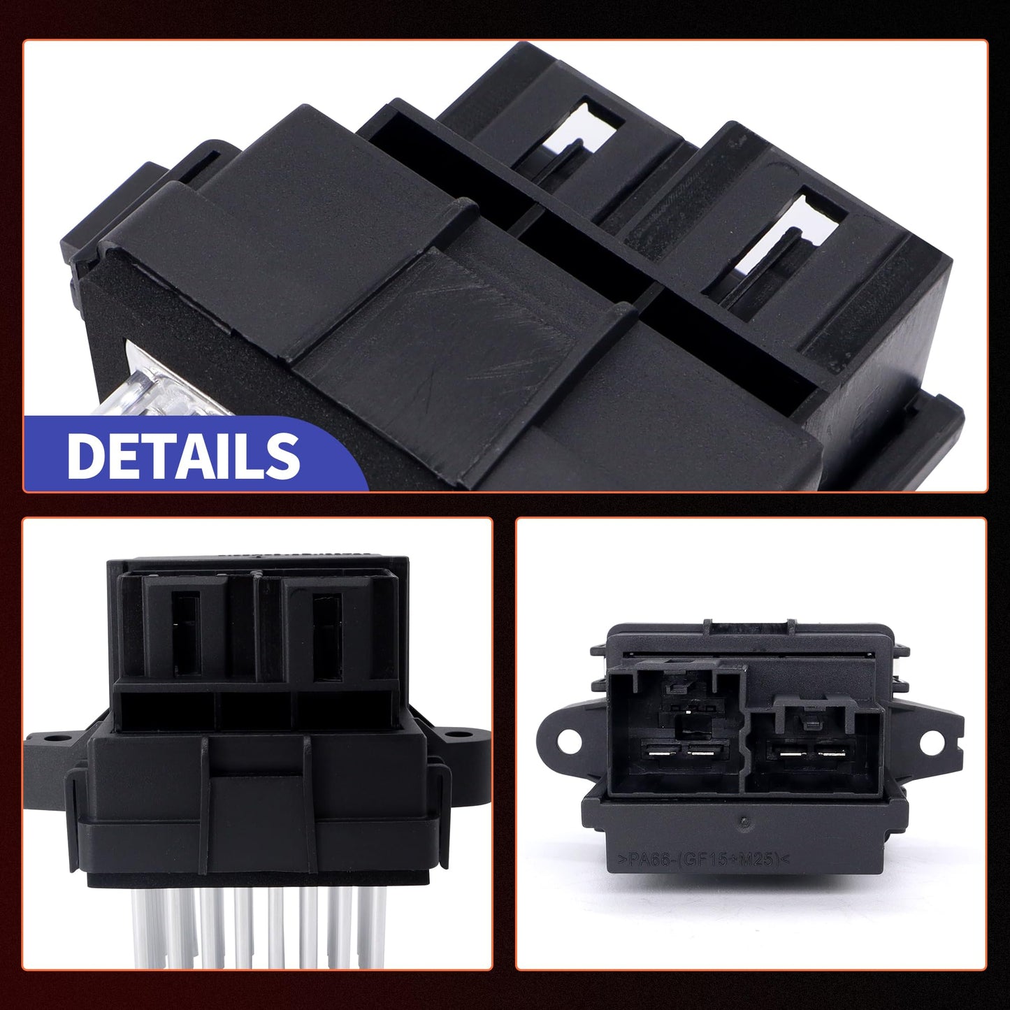 HiSport HVAC Blower Speed Motor Control Module/Resistor Compatible with Buick Allure Cascada Enclave Chevy Avalanche Cadillac Escalade Ford Edge Gmc Hummer Lincoln Replaces 13503201 84178783 RU730