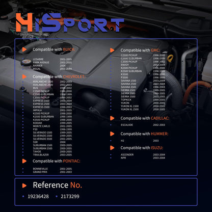 HiSport Fuel Injection Pressure Regulator - Kit with Clip and Snap Ring Replacecment for Buick for Cadillac for Chevrolet for GMC, 3.8BAR, Replaces 19236428, 2173299